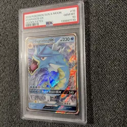 2019 Pokemon Sun & Moon Gyarados GX Hidden Fates PSA 10 Card - Image 2