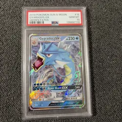 2019 Pokemon Sun & Moon Gyarados GX Hidden Fates PSA 10 Card - Image 3