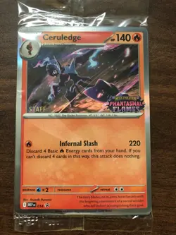 Pokemon TCG Phantasmal Flames Staff Prerelease Promo Pack (Sealed; 4 Cards) - Image 1