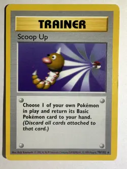 1999 Scoop Up 78/102 Rare Trainer Pokemon Card WOTC Base Set - Image 1