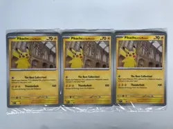 Pokemon Pikachu at the Museum Jumbo Promo Card – Natural History – Sealed X 3 - Image 1