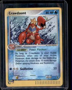 Crawdaunt 3/97 Holo Rare EX Dragon Heavy Played - WOTC Pokemon Card - Image 1
