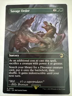 Savage Order (Borderless) Universes Beyond: Jurassic Pikachu World Collection... - Image 1