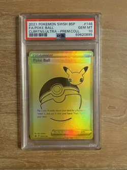 PSA 10 - 2021 Pokemon Celebrations Ultra-Premium Collection UPC POKE BALL #146 - Image 1