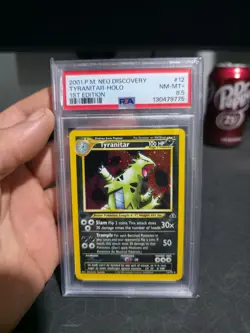 2001 Pokemon Neo Discovery 1st Edition Tyranitar Holo #12/75 PSA 8.5 NM-MT+ - Image 1