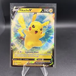 Pokemon Pikachu V SWSH198 Sword & Shield Holo Black Star Promo NM - Image 1