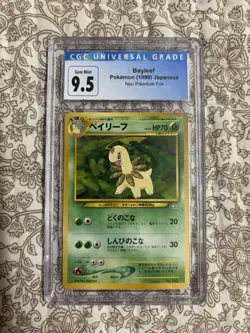 Pokemon TCG Bayleef Neo Premium File 1 CGC 9.5 1999 15/53 Japanese Regular - Image 1