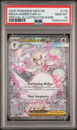 2025 POKEMON MEG EN-MEGA EVOLUTION #178 MEGA GARDEVOIR EX PSA 10 - Image 1