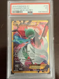 2016 Pokemon XY Steam Siege Gardevoir EX Full Art #116 Secret Rare - Image 1
