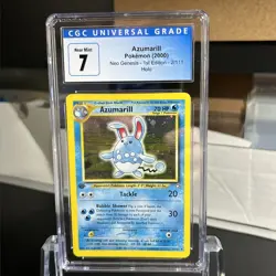 2000 Pokemon Neo Genesis 1st Edition Azumarill CGC NM 7! - Image 1