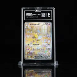 TAG 9 Mint 2023 Pokemon Mew EN Alakazam ex #201/165 Special Illustration Rare - Image 1