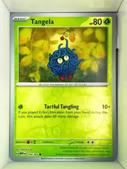 Tangela 114/165 Reverse Holo Pokemon 151 G MEW EN English - Image 1