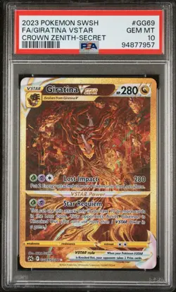 Pokemon Crown Zenith GG: Gold Full Set Palkia, Dialga, Giratina, Arceus PSA 10 - Image 5