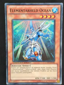 Elementarheld Ocean CT07-DE018 Super Rare DE VG YUGIOH - Image 1