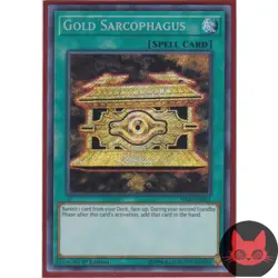 Yugioh Gold Sarcophagus HISU-EN051 Secret Rare 1st Edition NM - Image 1