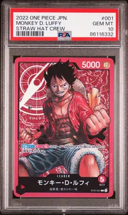 2022 ONE PIECE JAPANESE STARTER DECK ST01-STRAW HAT CREW PSA 10 - Image 1