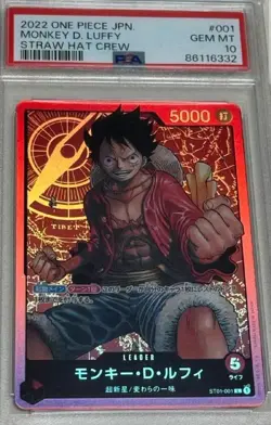 2022 ONE PIECE JAPANESE STARTER DECK ST01-STRAW HAT CREW PSA 10 - Image 3