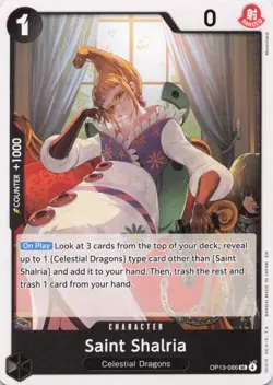 Saint Shalria - OP13-086 - Carrying On His Will - ONE PIECE Card - English - Image 1