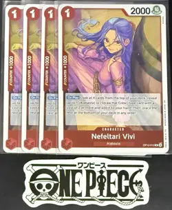 4x One Piece OP13-012 R Nefeltari Vivi - ENG - Foil - Playset - TCG - NM/M - Image 1