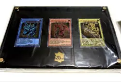 New YuGiOh TCG 25th Anniversary Stainless Steel Egyptian God Cards - Image 1