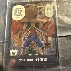 Bandai Monkey D. Luffy One Piece CCG Don!! Card Your Turn +1000 Regular English - Image 1