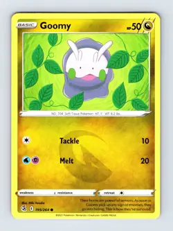 Goomy SWSH08: Fusion Strike Common Non Holo 195/264 Pokemon NM/LP Card - Image 1