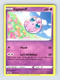 Jigglypuff SWSH08: Fusion Strike Common Non Holo 110/264 Pokemon NM/LP Card - Image 1