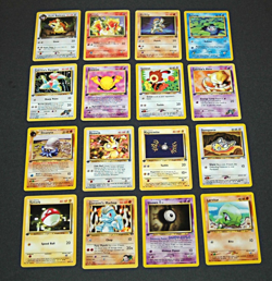 Pokemon First Edition 16 Card Lot Mixed Bundle Non-Holo CCG LP Vintage Collect - Image 1