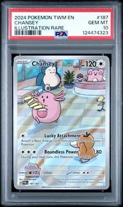 2024 Pokemon Twilight Masquerade - Chansey No. 187 PSA 10 - Image 1