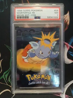 PSA 7 Topps Pokemon Wartortle #8 Movie Edition-Foil-topps blue Logo - Image 1
