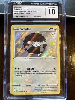 Pokemon 2021 Shining Fates Wooloo SV103 Holo CGC 10 - Image 1