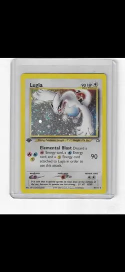 Pokemon TCG Neo Genesis 1st Edition #9/111 Lugia Holo Rare With Swirl Very Nice - Image 1
