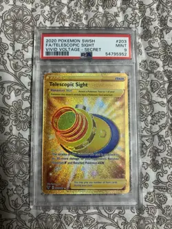 Pokemon TCG Telescopic Sight Vivid Voltage Secret Rare PSA 9 2020 203/185 Holo - Image 1