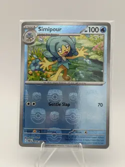 Pokemon TCG Simipour 018/086 Sv: Black Bolt Master Ball Holo Stage 1 100 HP - Image 1