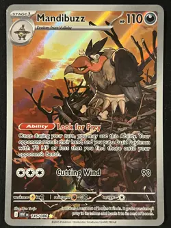 Pokemon TCG Mandibuzz 145/086 Illustration Rare - White Flare - Pack Fresh ✅ - Image 1