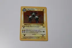 Pokemon Base Set Shadowless Magneton 9/102 Rare LP/NM- WOTC 1999 - Image 1