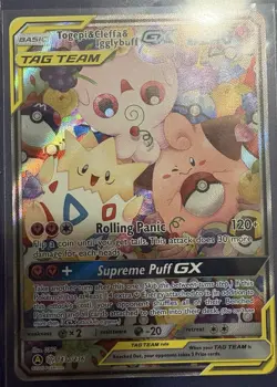 Pokemon Togepi & Cleffa & Igglybuff GX TAG TEAM Alternate Art Holo Promo 143A/2… - Image 1
