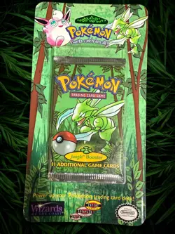 RARE! 1999 WOTC Pokemon Jungle Blister Pack Scyther Art SEALED NEW - Image 1
