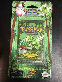 RARE! 1999 WOTC Pokemon Jungle Blister Pack Scyther Art SEALED NEW - Image 2