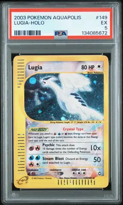 2003 POKEMON AQUAPOLIS #149 LUGIA-HOLO PSA 5 - Image 1