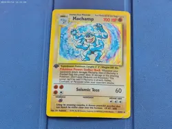 Pokemon TCG Machamp Holo 1st Edition Base Set 8/102 DMG - Image 1