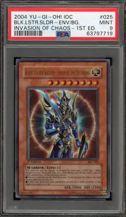 Yu-Gi-Oh! Black Luster Soldier Envoy of the Beginning 1st Edition IOC-025 PSA 9 - Image 1