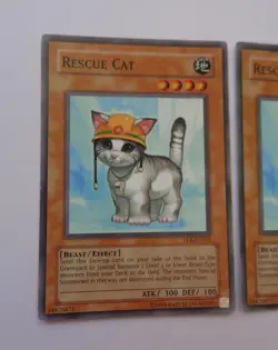 Playset: 3x Rescue Cat FET-EN033 (Common, Unlimited, Played / LP MP) Yugioh - Image 2
