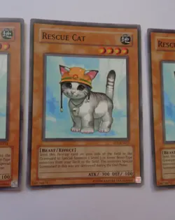 Playset: 3x Rescue Cat FET-EN033 (Common, Unlimited, Played / LP MP) Yugioh - Image 3