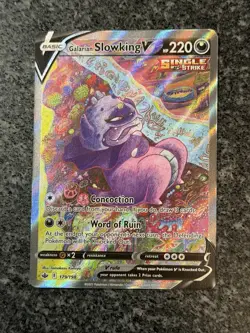 Pokemon Galarian Slowking VMAX TCG Card Sword & Shield Chilling Reign 179/198 - Image 1