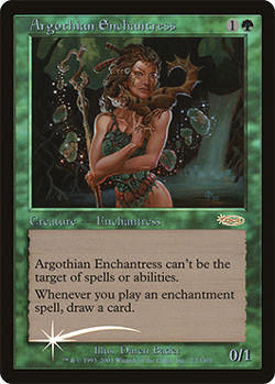 Magic MTG - Argothian Enchantress - Promo Judge - POOR - EN - FOIL - Image 1