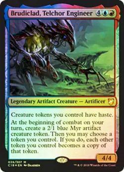1x FOIL BRUDICLAD, TELCHOR ENGINEER - Commander - MTG - NM - Magic the Gathering - Image 1