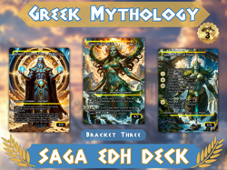 Greek Mythos Themed Saga Commander MTG Alt-Art Deck. Ready to Play! - Image 1