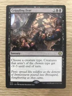 Crippling Fear MTG Magic the Gathering Card NM Near Mint Starter Commander SCD - Image 1