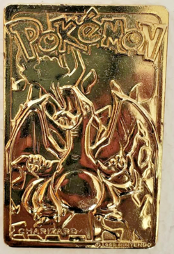 Pokemon 1999 Nintendo Gold plated Charizard #6 - Charmander Charmeleon LVL 36 - Image 1
